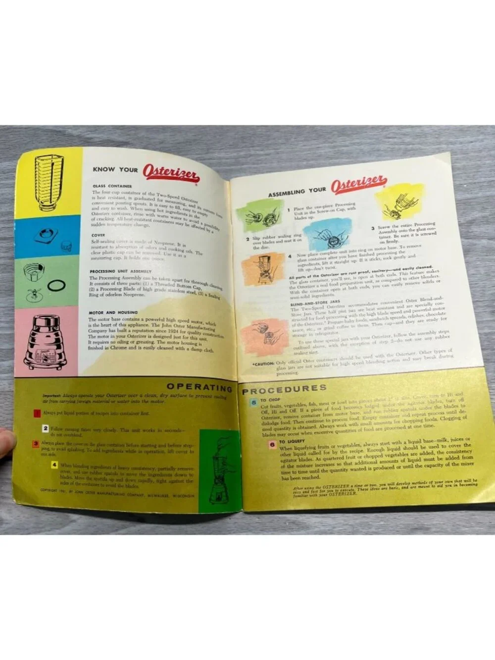 Recipes for the Two-Speed Osterizer Vintage Cooking Cookbook Booklet 1960s